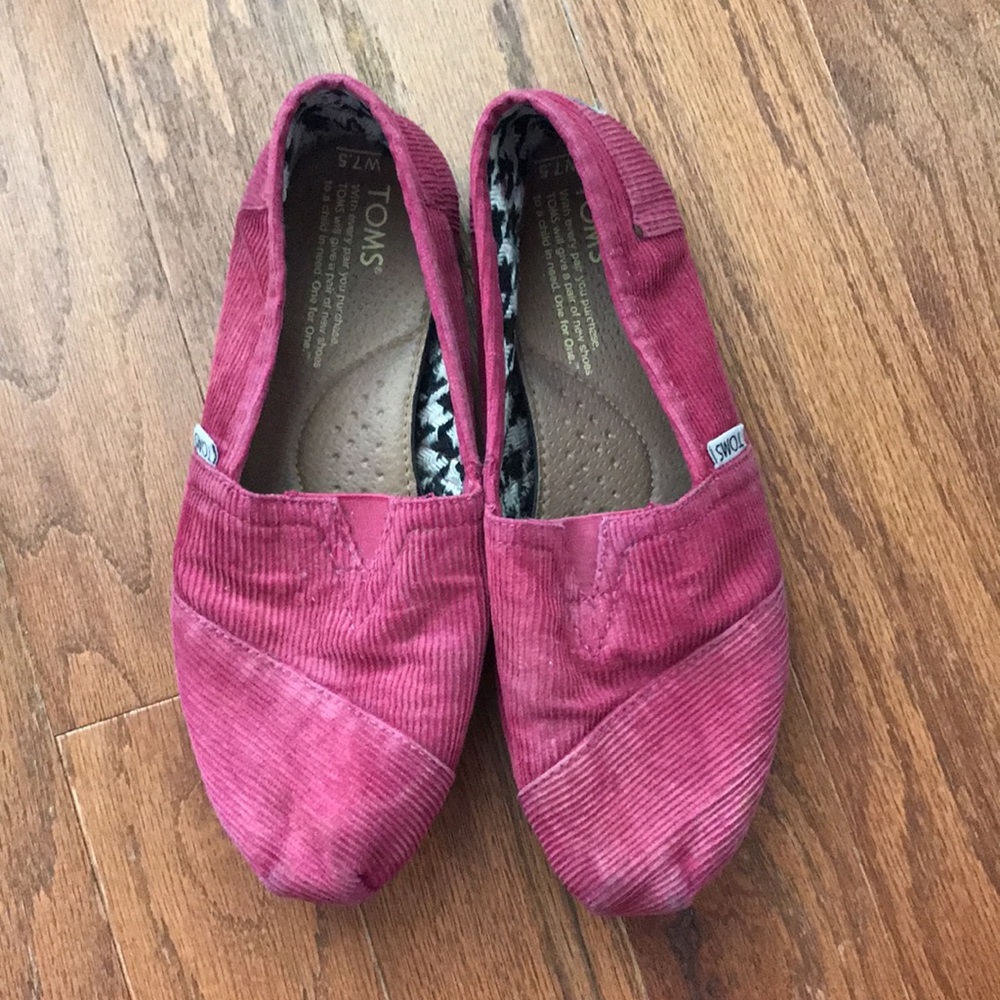 Pink Corduroy Toms - Picture 2 of 15
